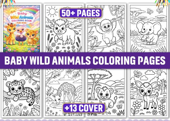 50 Baby Wild Animals Coloring Pages