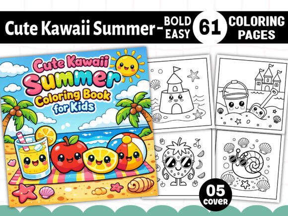 60 Cute Kawaii Summer Coloring Pages: A Creative Resource for All Ages