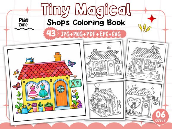 Adult - Tiny Magical Shops Coloring Book