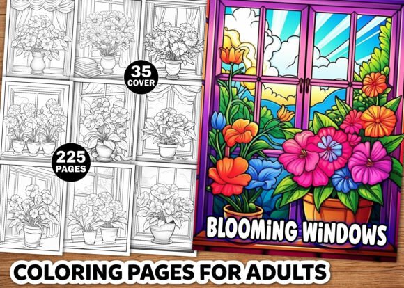 Blooming Windows Adult Coloring Pages: A Creative Escape for Everyone