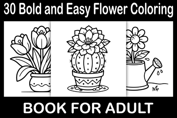 Bold and Easy Flower Coloring Pages for Creative Expression