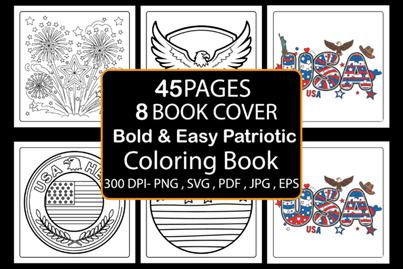 Bold Easy Patriotic Coloring Book