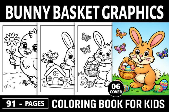 Bunny Basket Graphics Coloring Book