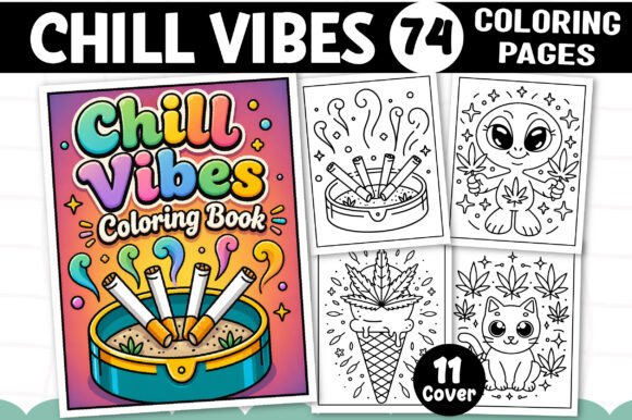 Chill Vibes Coloring Pages for Adults