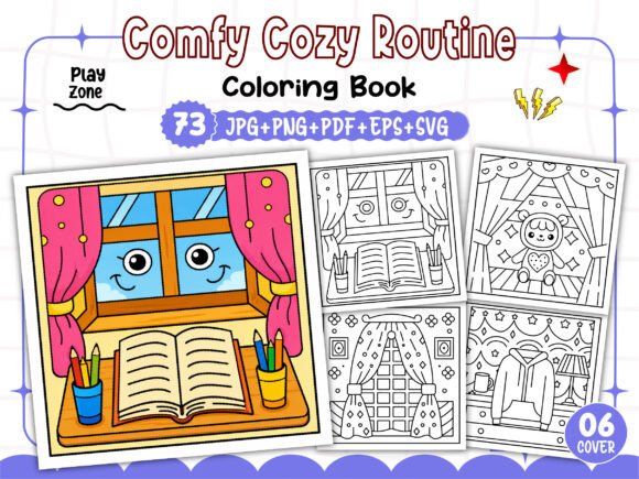 Comfy Cozy Routine Coloring Book Pages: A Creative and Practical Resource