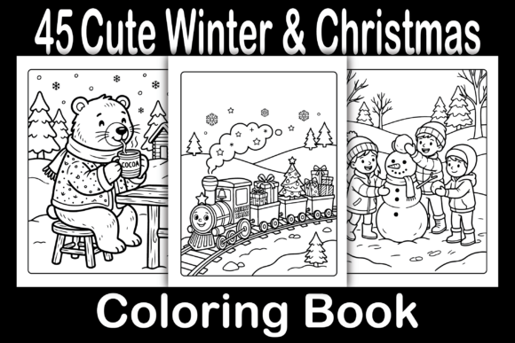 Cute Winter Christmas Coloring Book: A Digital Printable for KDP, POD, and Creative Entrepreneurs