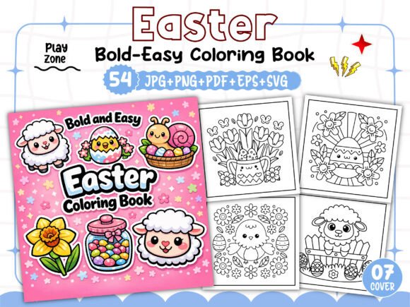 Easter Coloring Book Bold and Easy: A Creative Resource for Your Kindle Direct Publishing Business
