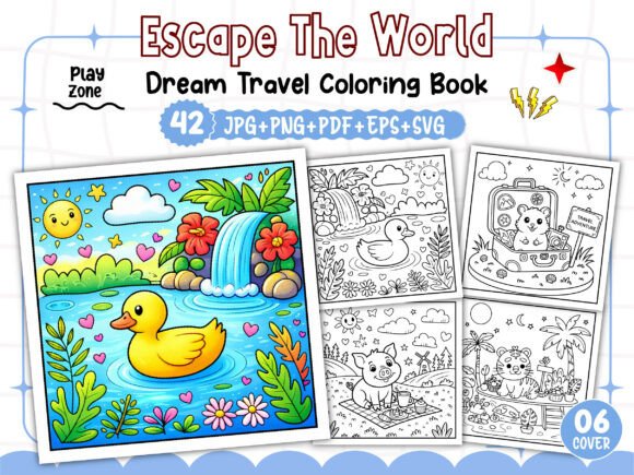 Escape the World Dream Travel Coloring