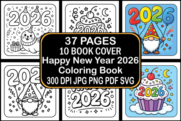 Happy New Year 2026 Coloring Book: A Creative Resource for All