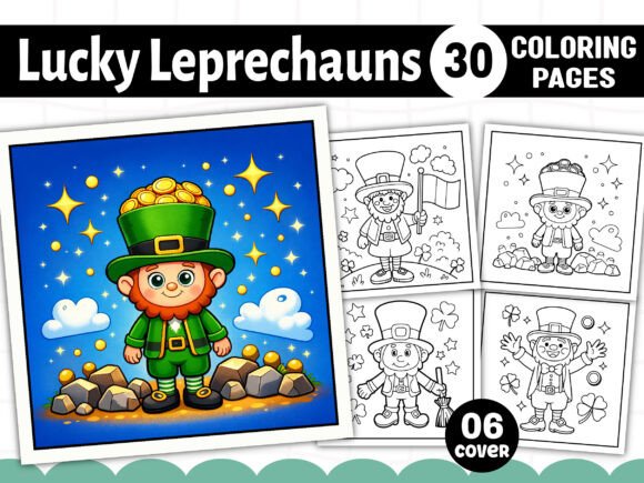 Lucky Leprechauns Coloring Book for Kids