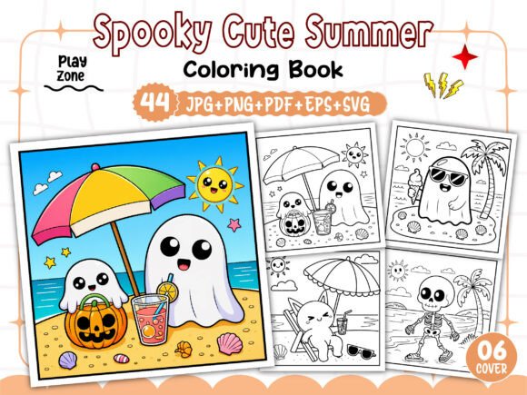 Spooky Cute Summer Coloring Pages - Kids: A Unique Blend of Fun and Creativity