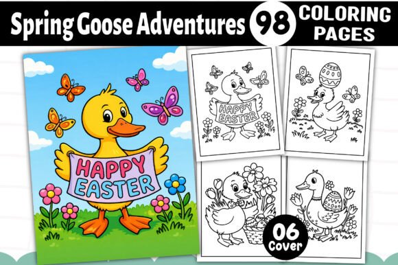 Spring Goose Adventures Coloring Book