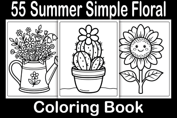 Summer Simple Floral Coloring Book: A Creative and Practical Resource for All