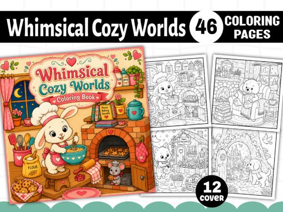 Whimsical Cozy Worlds Coloring Pages: A Creative Escape for All Ages
