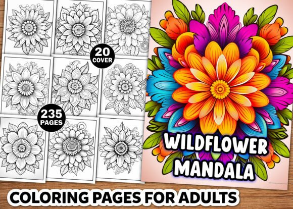 Wildflower Mandala Coloring Pages for Adults: A Creative Escape