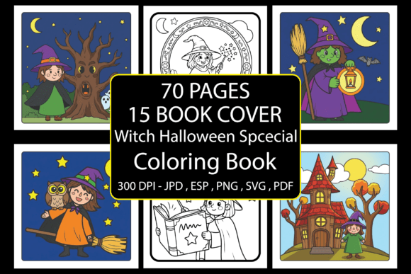 Witch Halloween Special Coloring Book